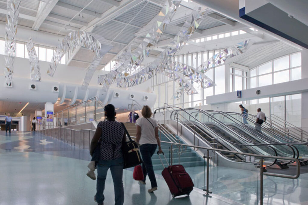 Interior of airport