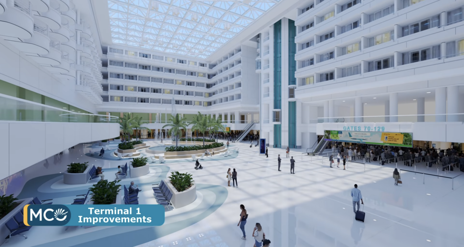 Phase 2 of Orlando International Airport Updates Includes Carpet Removal From Atrium