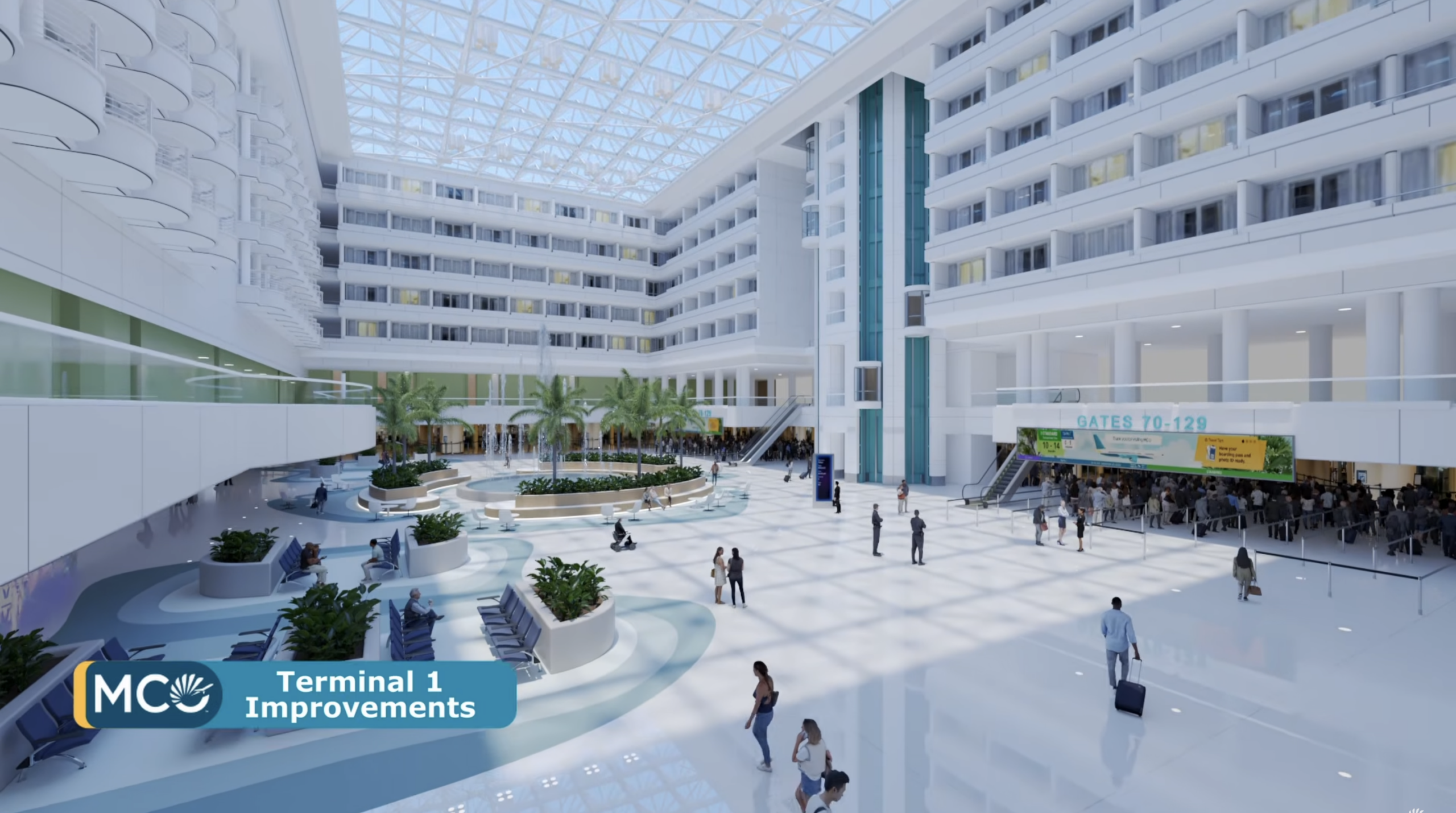 Phase 2 of Orlando International Airport Updates Includes Carpet Removal From Atrium