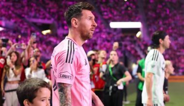 Messi scores first Inter Miami goal in brand new stadium with rare header strike