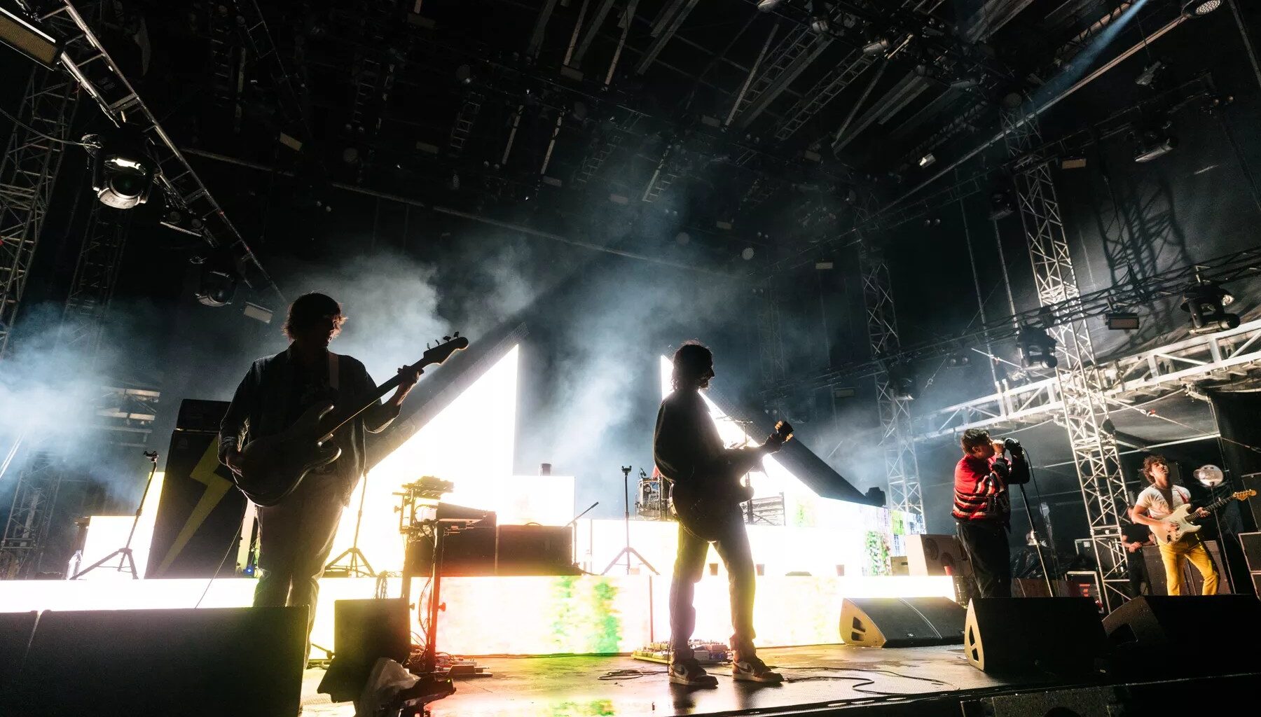 Photo of the band The Strokes performing at III Points festival in Miami.