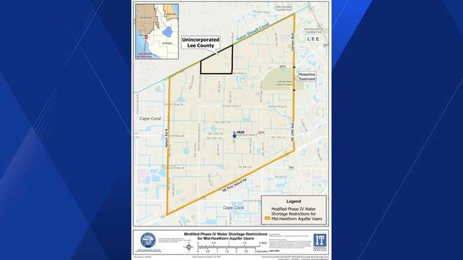 Modified Phase IV Water Shortage Order map