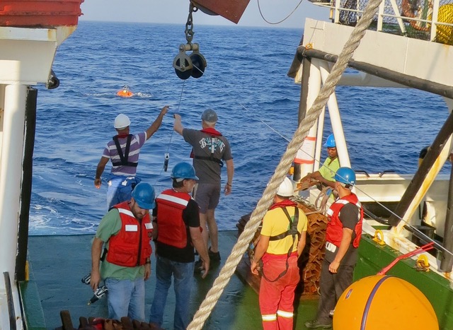 The research team at sea.