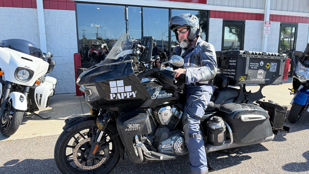 Man stops in Tampa before finishing 200k miles on a motorcycle for rare disease