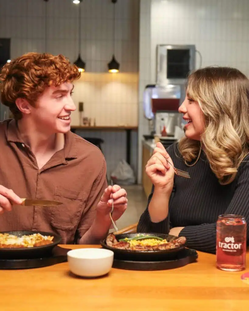 People eating food