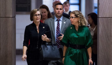 The districts of, from left, Democratic Reps. Kathy Castor, Darren Soto and Debbie Wasserman Schultz of Florida would become more Republican under Gov. Ron DeSantis' proposed congressional map. (Bill Clark/CQ Roll Call file photo)