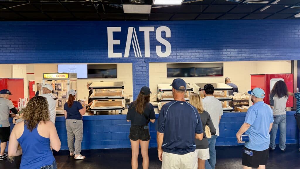 People at a baseball game