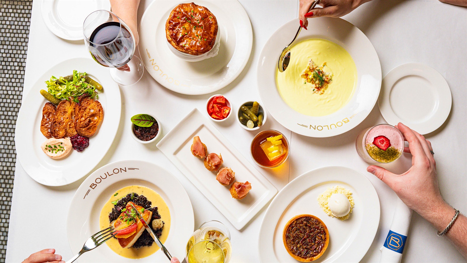  A selection of dishes from Boulon Brasserie