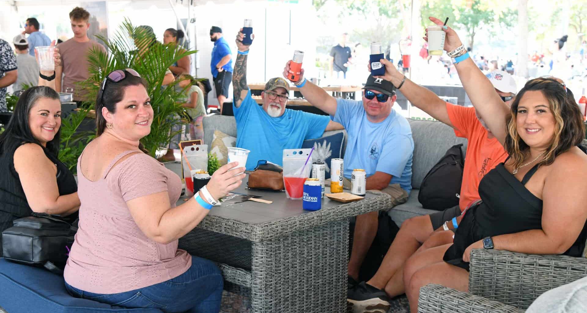 People at a festival