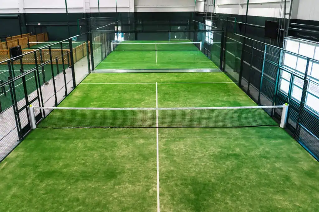 People at a padel court