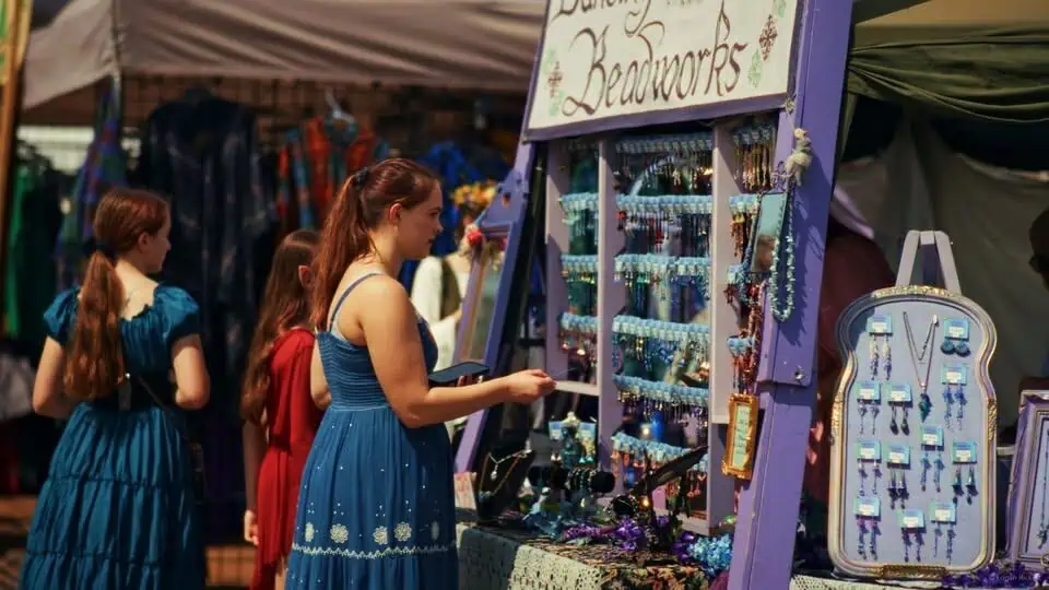 Jewelry vendor at the St. Pete Renaissance Faire