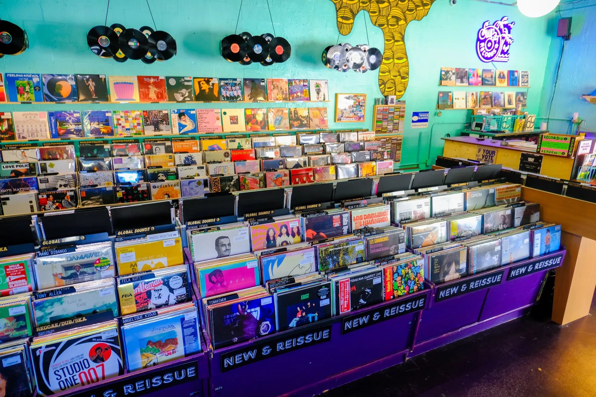 Photo of a Miami vinyl shop