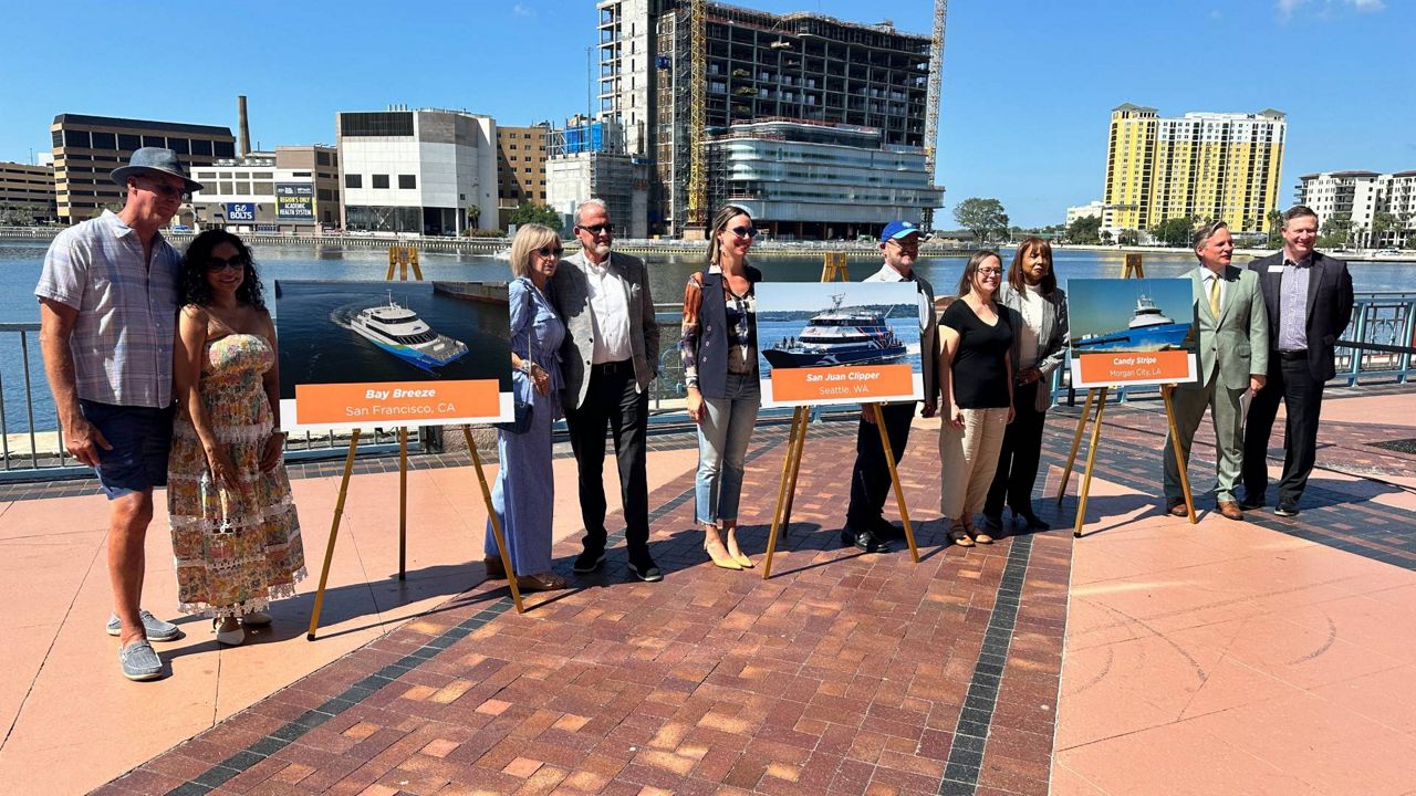 The new, revamped ferry service between Tampa and St. Petersburg’s downtowns will use two boats and offer service seven days a week when it returns. (Spectrum News/Josh Rojas)