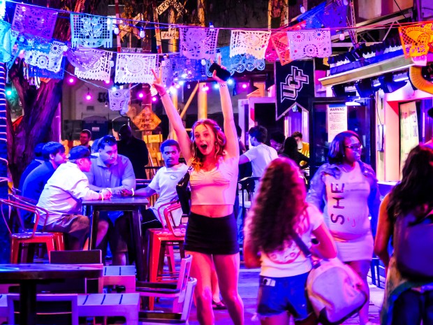 The Spring Break scene in Fort Lauderdale's Himmarshee Village on March 20, 2025. (Scott Luxor/Contributor)