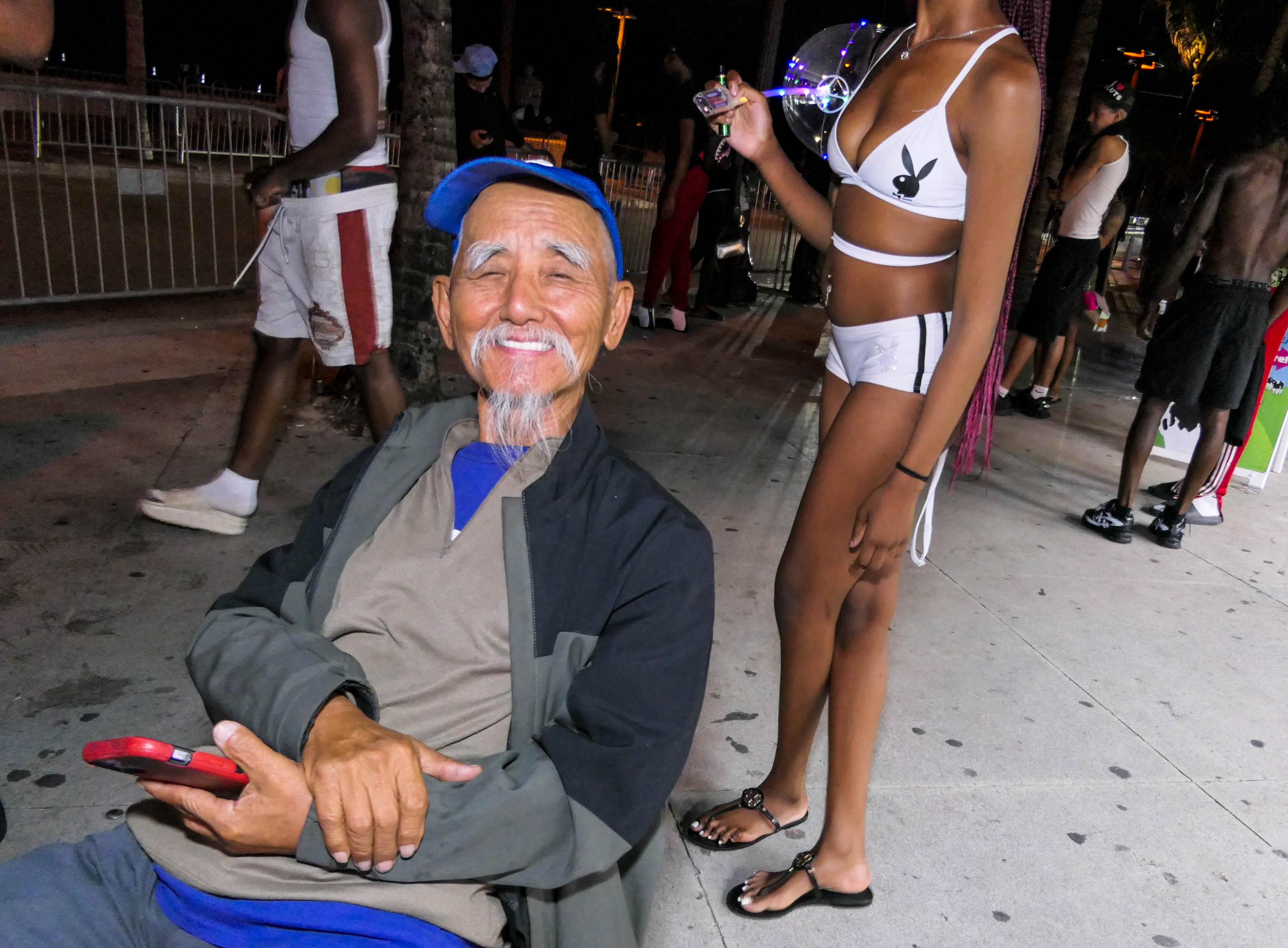 People visit bars along A1A as the Fort Lauderdale beachfront...