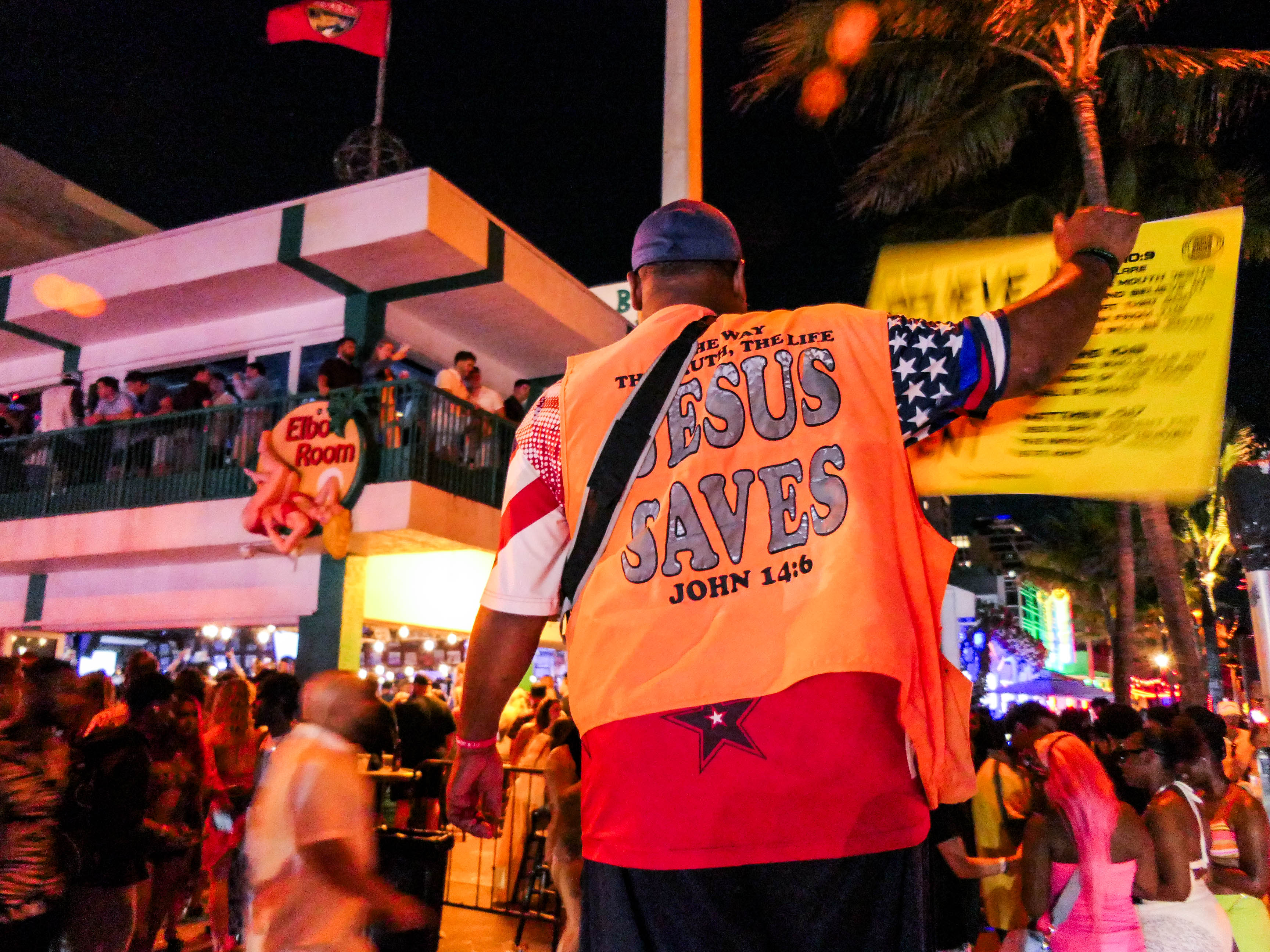 People visit bars along A1A as the Fort Lauderdale beachfront...