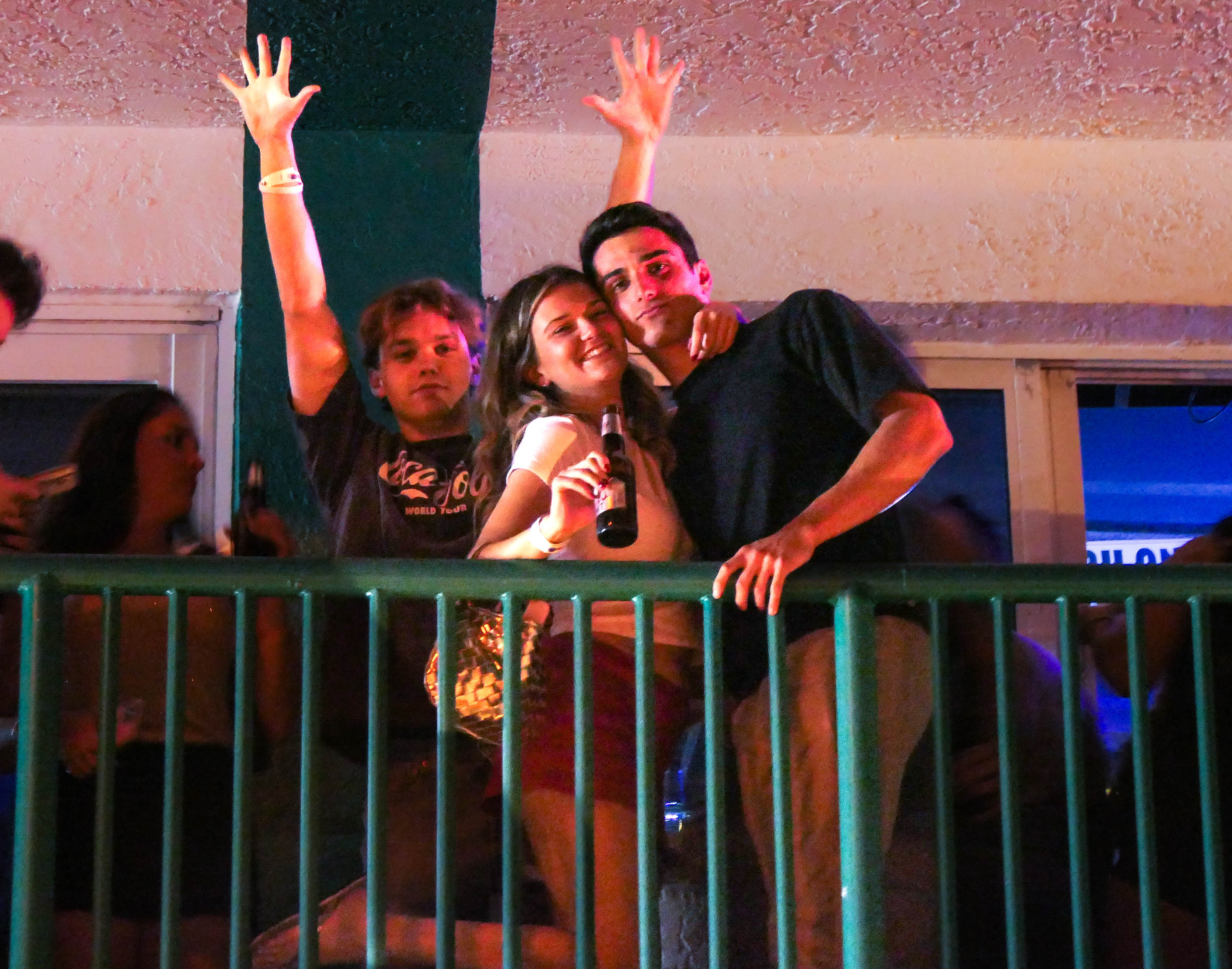 People visit bars along A1A as the Fort Lauderdale beachfront...