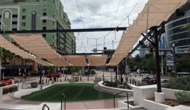 Shade sails at Tunnel Top Plaza are 'gone with the wind'