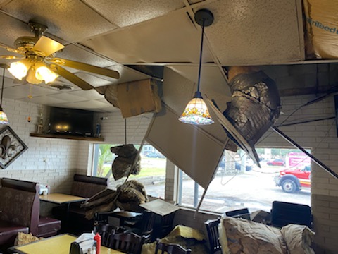 Woman seriously injured in ceiling collapse at Orange restaurant, lawsuit says