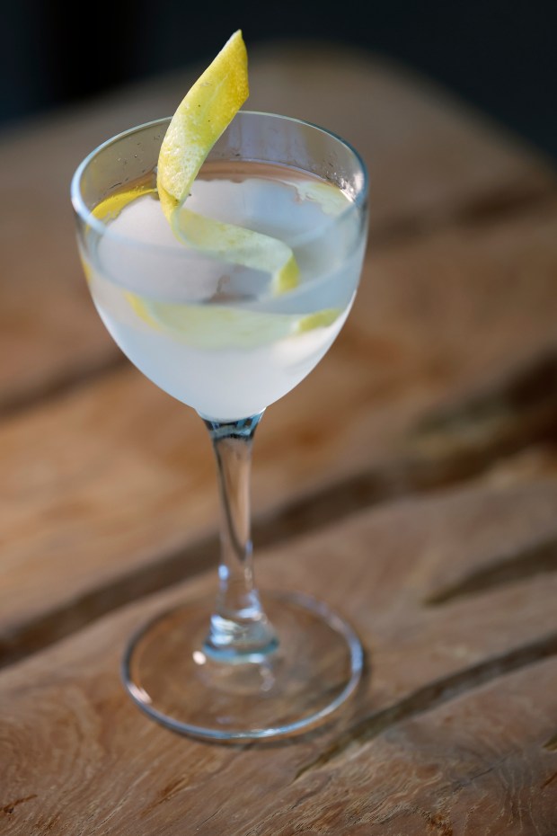 d.b.a.'s classic martini, the most popular cocktail at this Mills 50 hang. (Ricardo Ramirez Buxeda/ Orlando Sentinel)