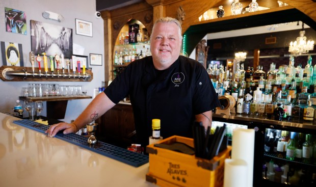 Chef Jim Schreck, owner of Phyre Saloon and Steakhouse in downtown St. Cloud, on Wednesday, April 22, 2026. (Ricardo Ramirez Buxeda/ Orlando Sentinel)