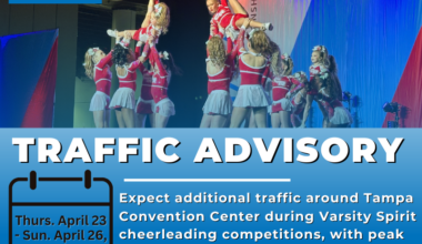 Plan Ahead: High Traffic Expected for Varsity Spirit at Tampa Convention Center