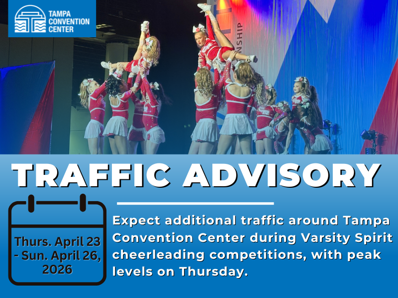 Plan Ahead: High Traffic Expected for Varsity Spirit at Tampa Convention Center