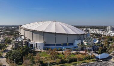 The City of St. Petersburg released photos of Tropicana Field after the roof was repaired after being damaged during Hurricane Milton. (Courtesy: City of St. Petersburg)