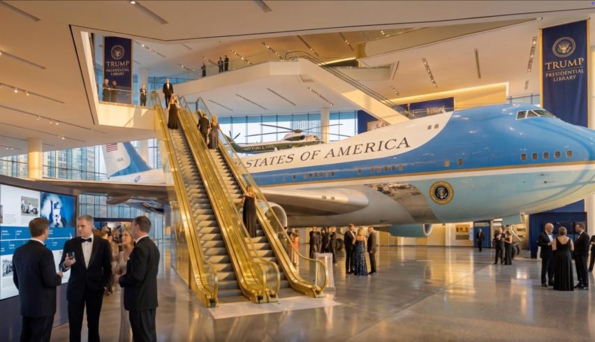 Trump library lobby