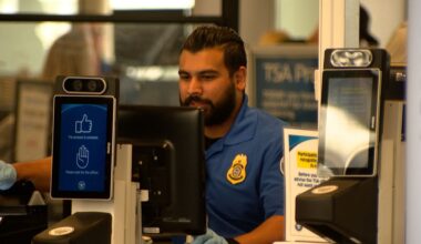 TSA officers at work at the Orlando International Airport. (Spectrum News/Elmancie Kelley)