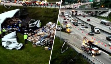 Truck rollover crash blocks lanes on Florida’s Turnpike north in Broward – NBC 6 South Florida