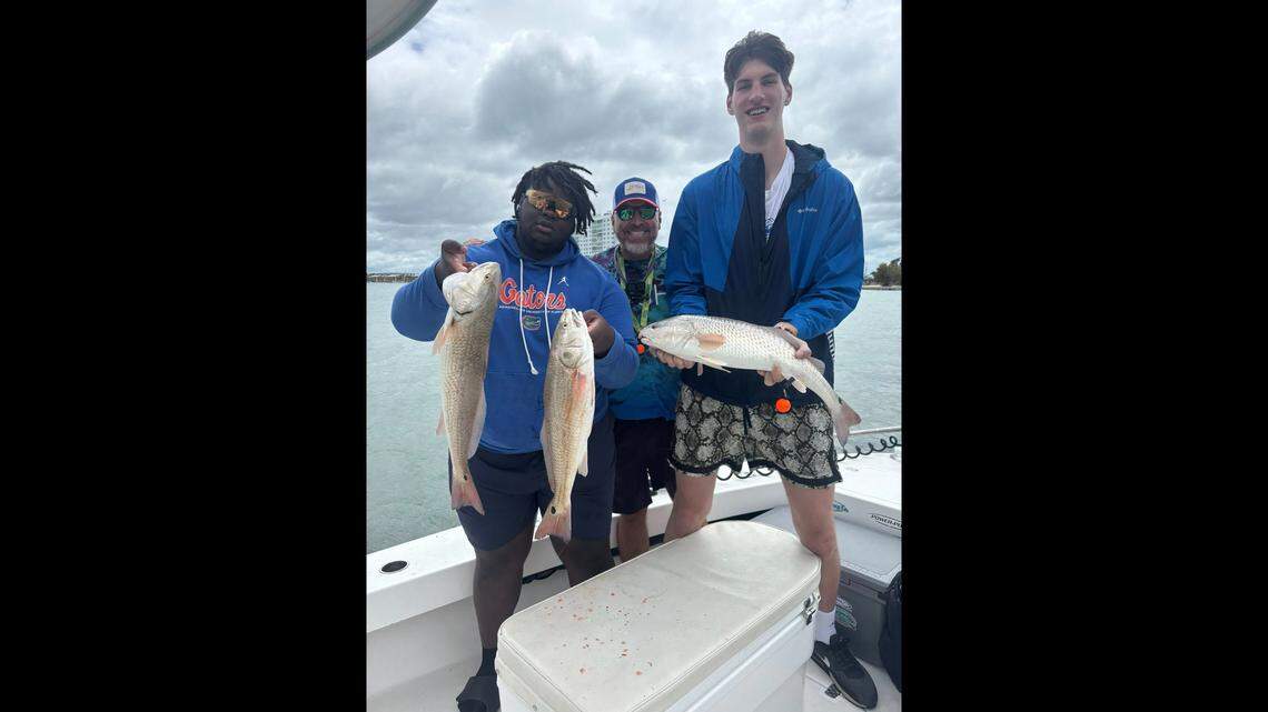 Tampa Bay captain takes UF giants Rioux, Watson fishing