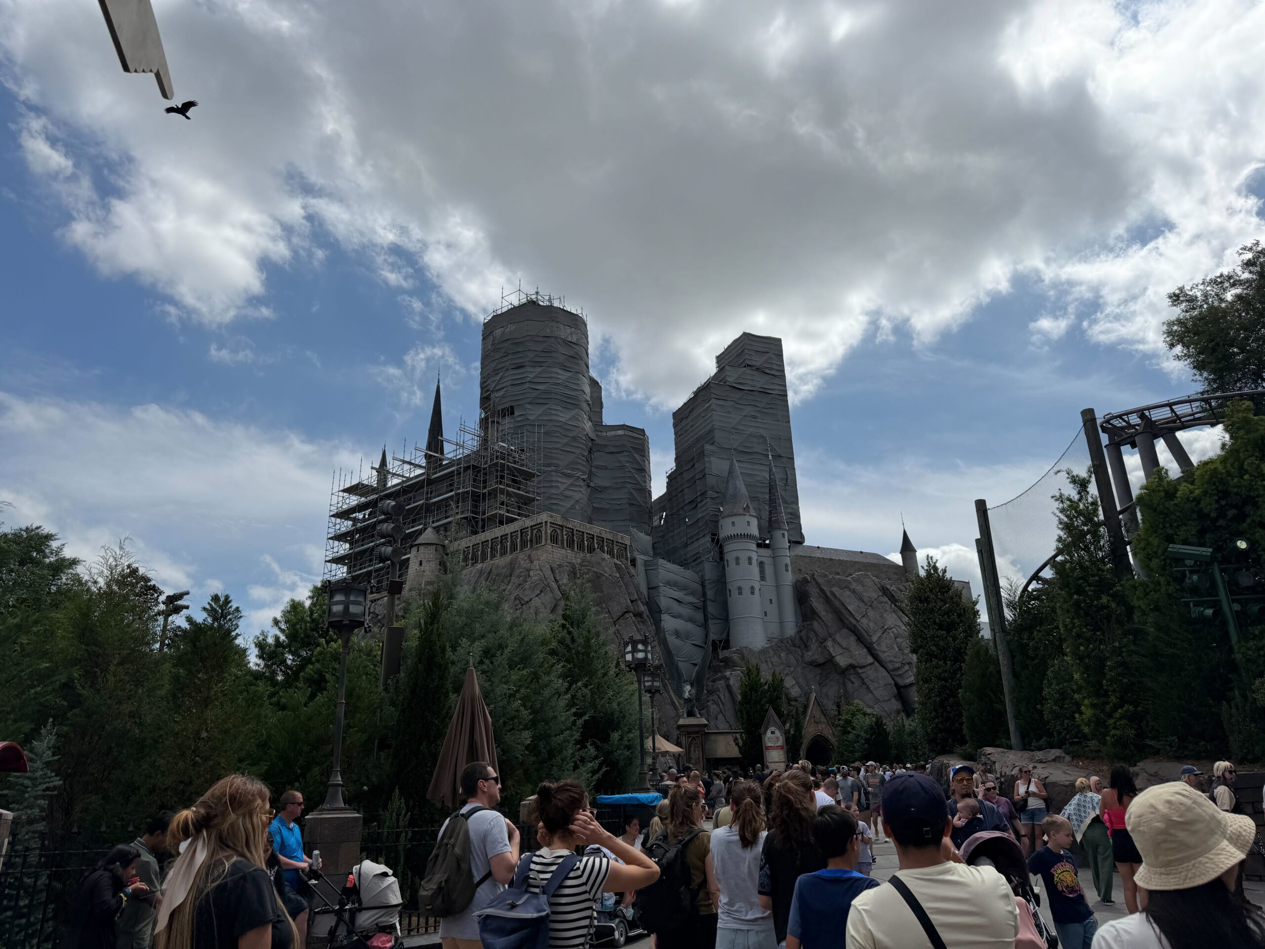 Hogwarts Towers Turn Pale Gray During Refurbishment at Universal Islands of Adventure