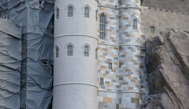 Themed Painting Underway During Hogwarts Castle Refurbishment at Islands of Adventure
