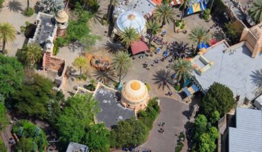Aerial photographer @bioreconstruct shared views of the Lost Continent land at Universal Islands of Adventure, which will soon go through significant construction as Universal brings new attractions to the park.