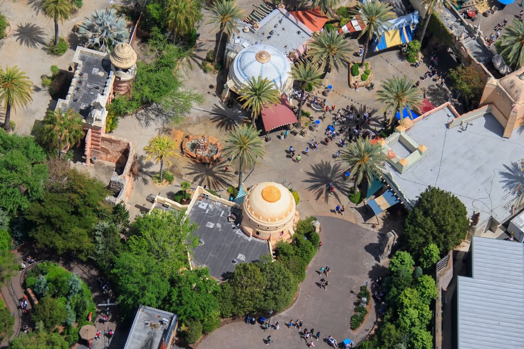 Aerial photographer @bioreconstruct shared views of the Lost Continent land at Universal Islands of Adventure, which will soon go through significant construction as Universal brings new attractions to the park.
