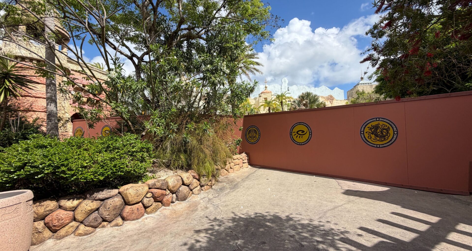 Eighth Voyage of Sindbad Theater Construction Walls at Universal Islands of Adventure