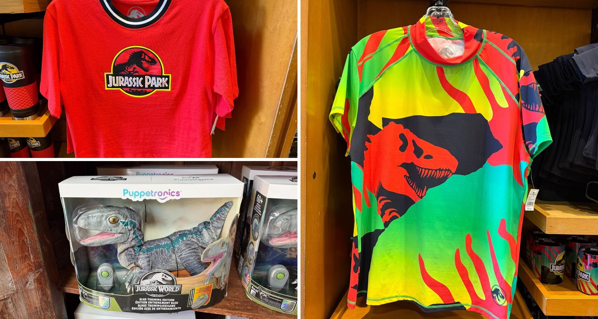 Jurassic Park Swimwear and Velociraptor Puppetronic at Universal Islands of Adventure