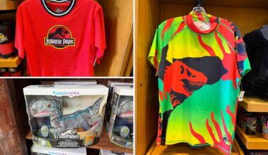 Jurassic Park Swimwear and Velociraptor Puppetronic at Universal Islands of Adventure