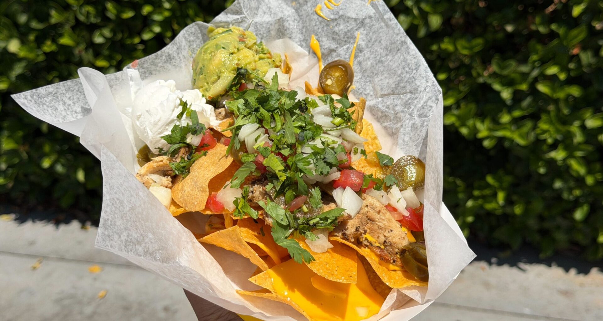Supreme Chicken Nachos at Bumblebee Man