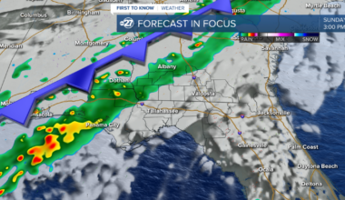 Easter Sunday bringing cold front and showers