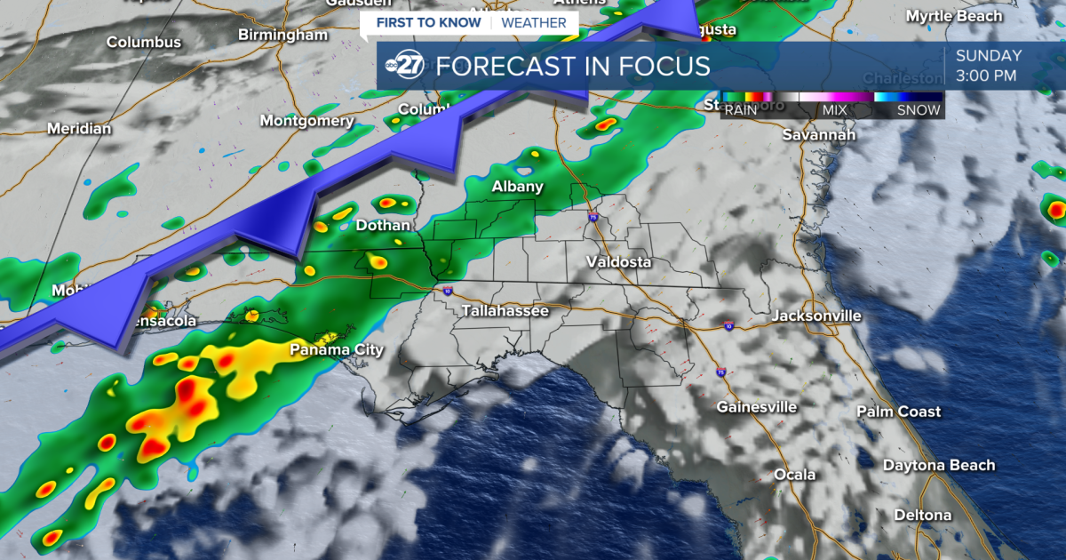 Easter Sunday bringing cold front and showers