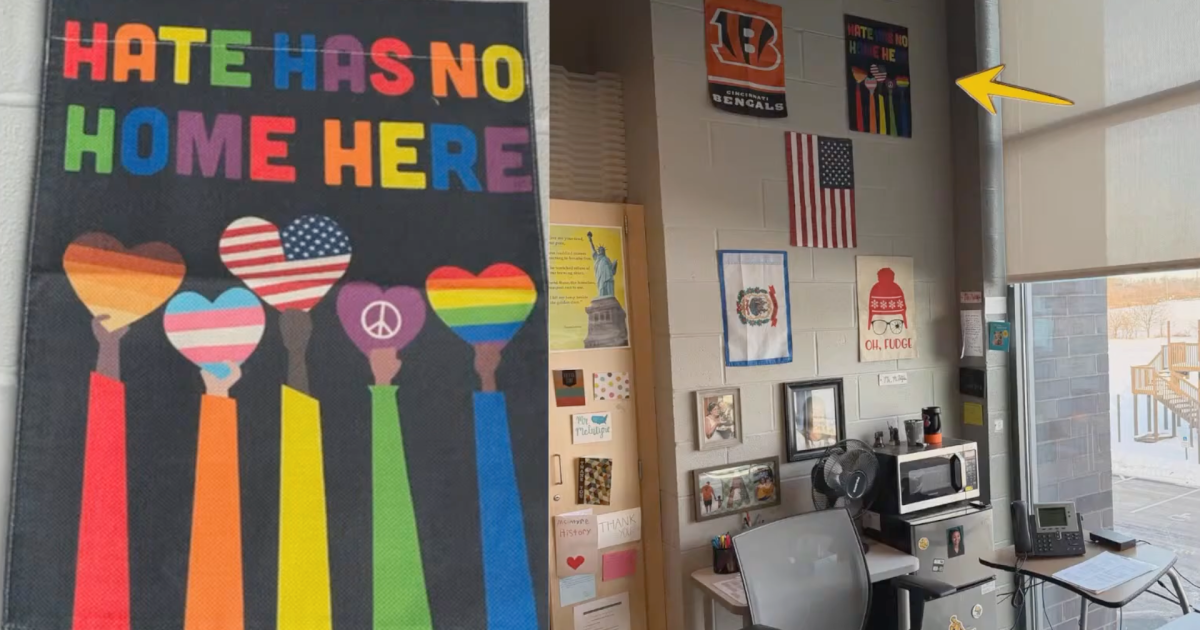 Little Miami teacher sues over removal of 'Hate Has No Home Here' poster