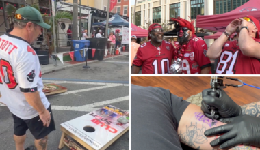 Thousands of Bucs fans crowd the St. Pete streets for Draft Night Block Party