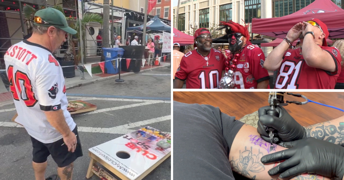 Thousands of Bucs fans crowd the St. Pete streets for Draft Night Block Party