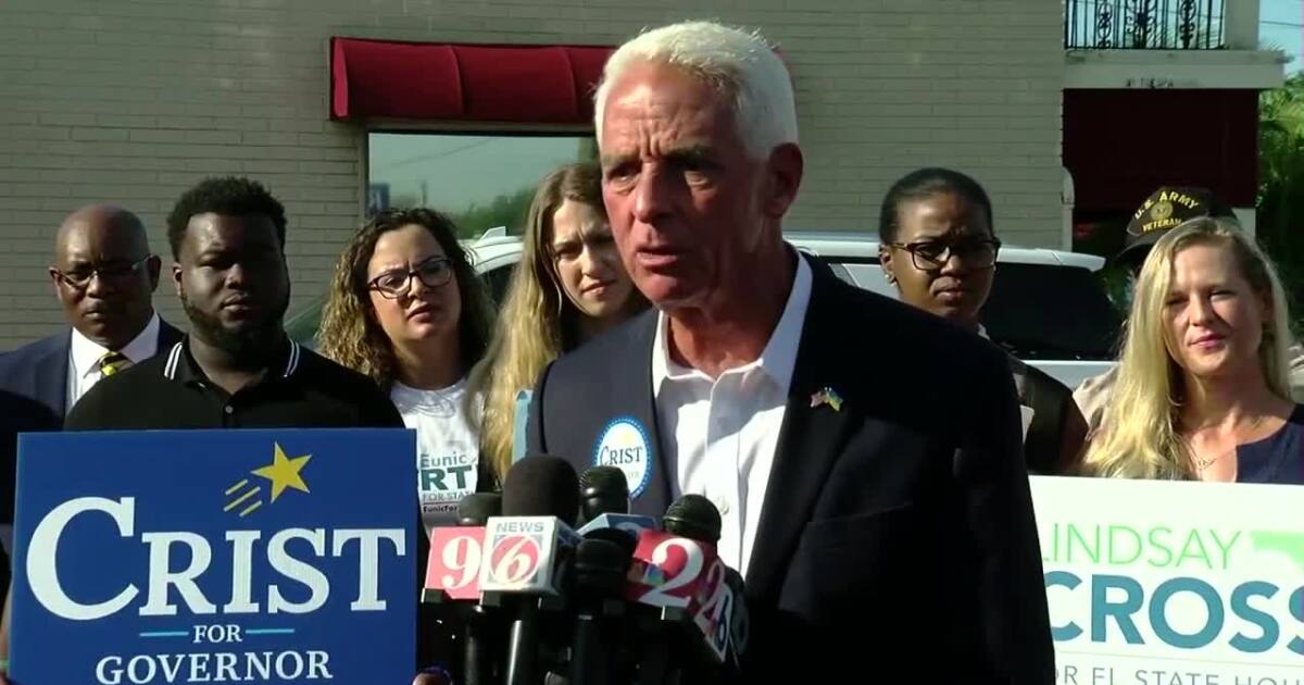 Former Florida Gov. Charlie Crist files to run for mayor of St. Petersburg
