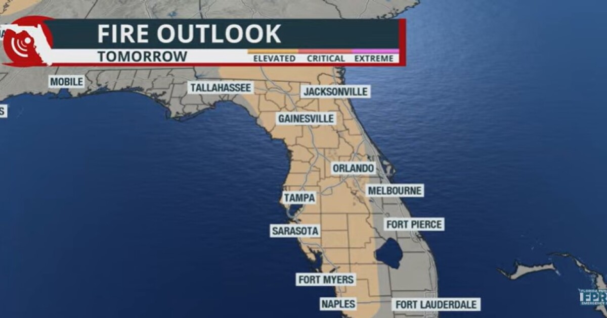 Wildfire risk stretches to coastal and inland parts of Tampa Bay