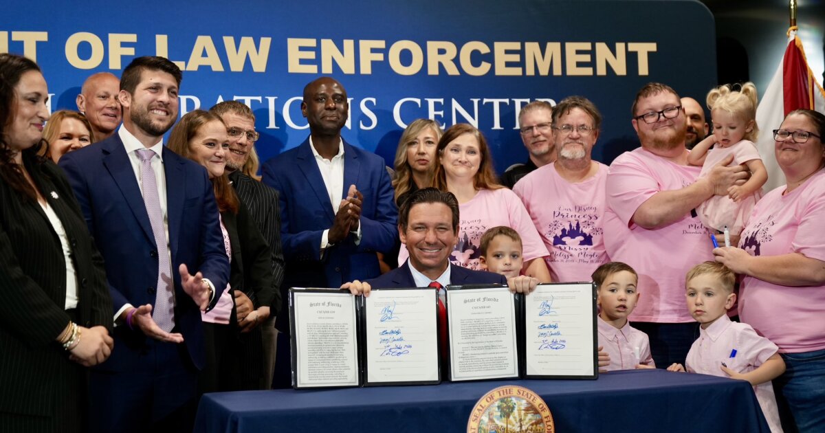 Gov. DeSantis has signed Missy's Law, named for a Tallahassee child