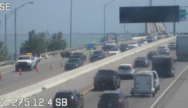 A crash in Pinellas County on I-275 North, beyond MM 12. (Florida Department of Transportation)