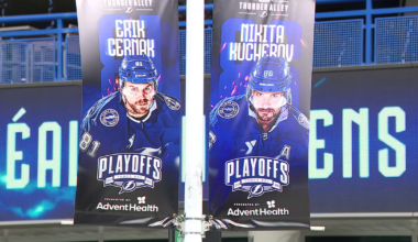 Lightning fans bring playoff energy to Thunder Alley despite Game 1 loss